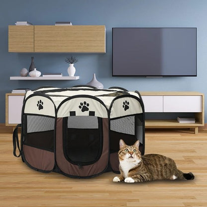 Portable Collapsible Pet Play Yard for Dogs & Cats