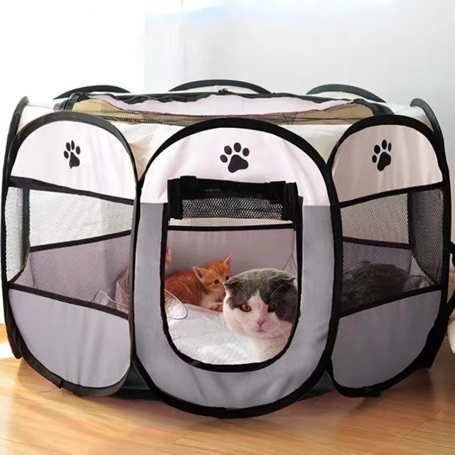 Portable Collapsible Pet Play Yard for Dogs & Cats