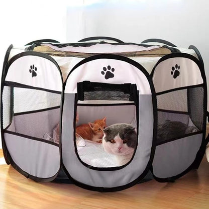 Portable Collapsible Pet Play Yard for Dogs & Cats