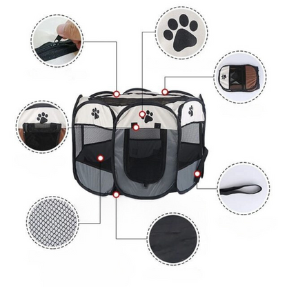 Portable Collapsible Pet Play Yard for Dogs & Cats