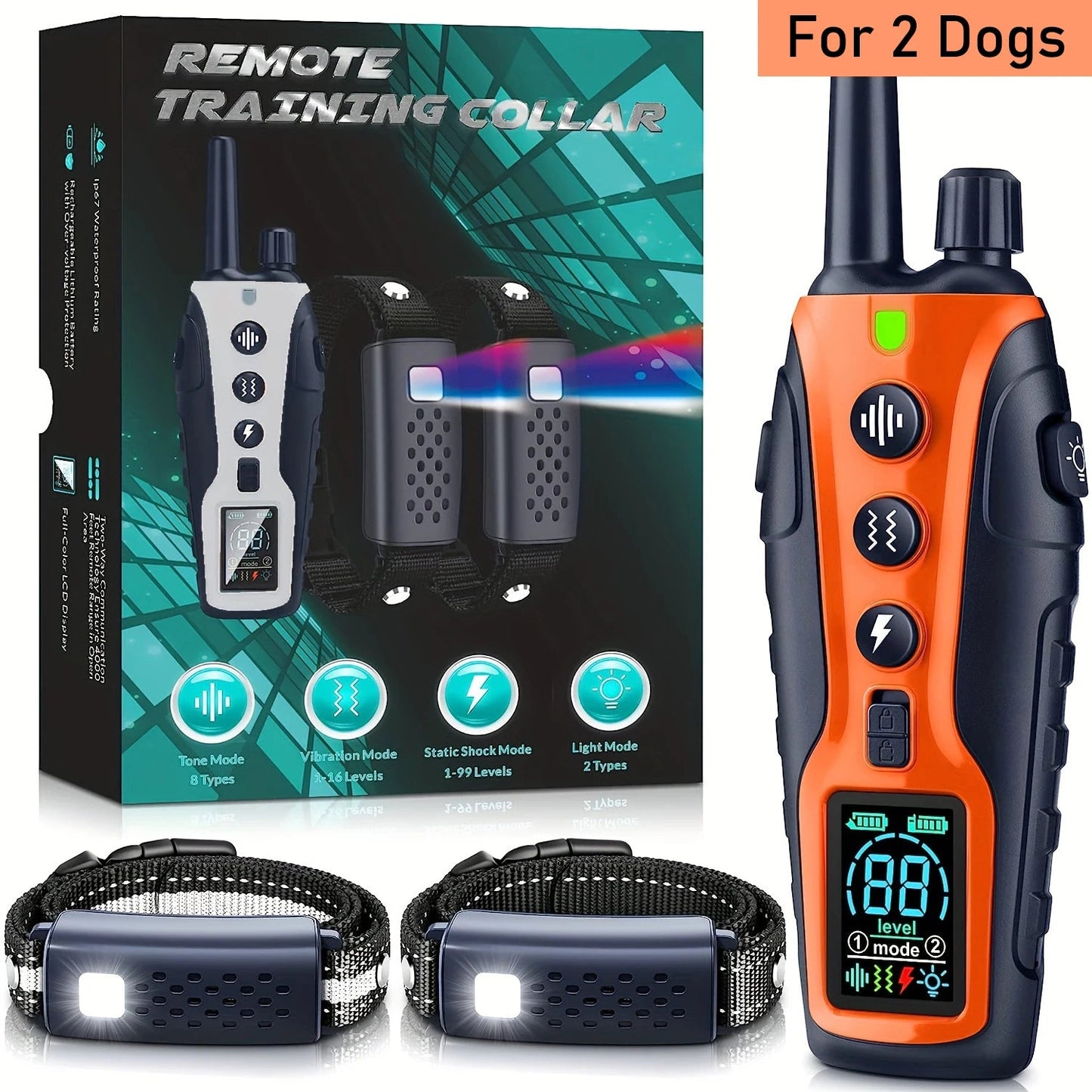 Long Range Waterproof Dog Training Collar & Remote
