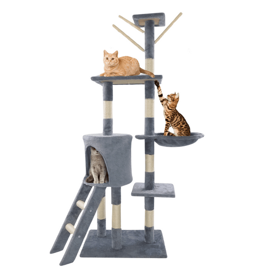 Cozy Cat Condo with Soft Bed, Perches & Scratcher - LifyPet