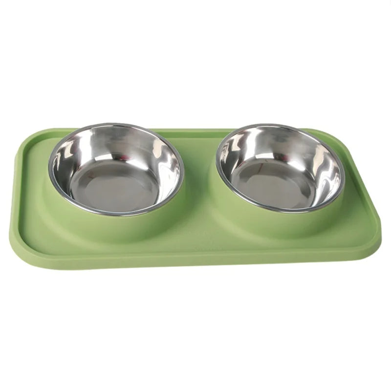 Durable Stainless Steel Pet Food Bowls & Non Slip Tray - LifyPet
