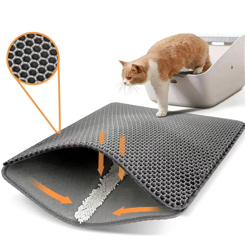 Easy Clean Cat Litter Mat with Waterproof Layer