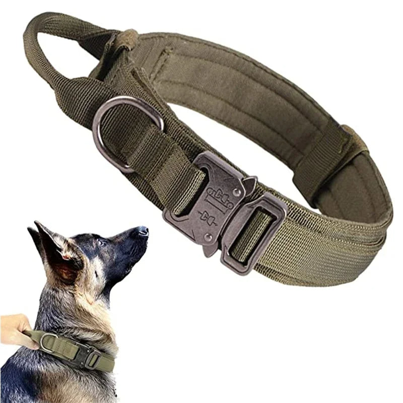 Strong Durable Tactical Dog Collar for Big Dogs