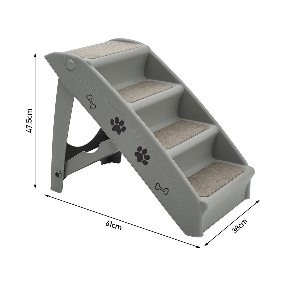 Compact Collapsible Pet Stairs for Small Dogs & Cats