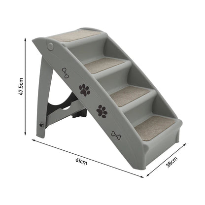 Compact Collapsible Pet Stairs for Small Dogs & Cats