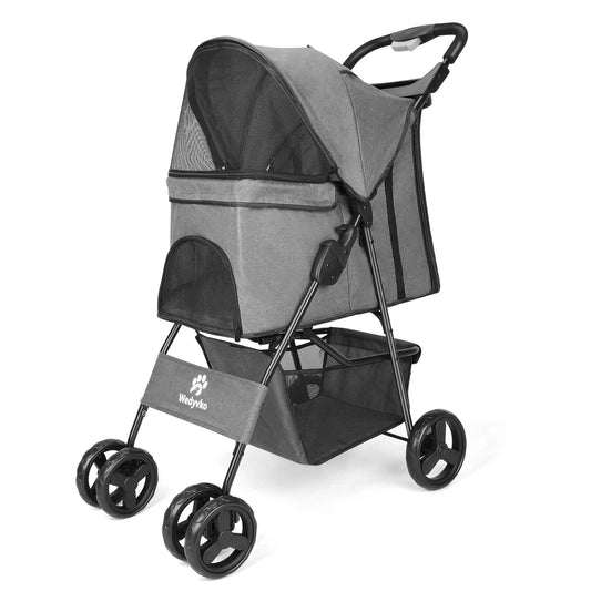 Large Collapsible Pet Stroller with Storage Compartment - LifyPet