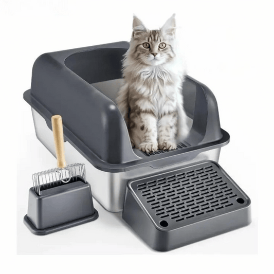 Extra Large Cat Litter Pan with Metal Tray & Accessories - LifyPet