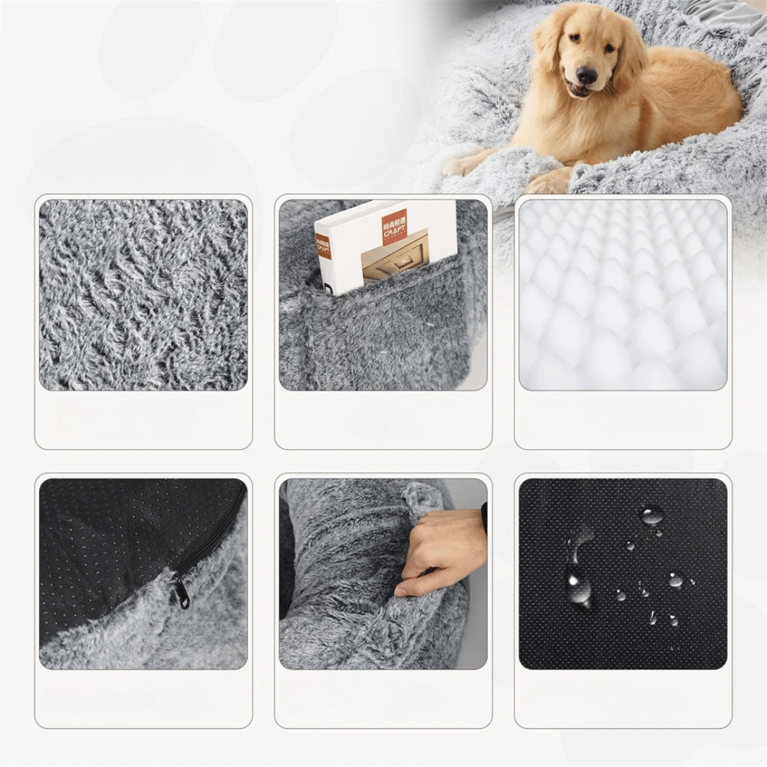Large Plush Pet Bed for Dogs and Owners