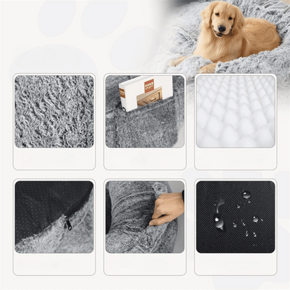 Large Plush Pet Bed for Dogs and Owners