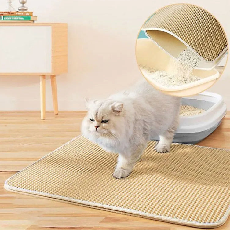 Easy Clean Cat Litter Mat with Waterproof Layer