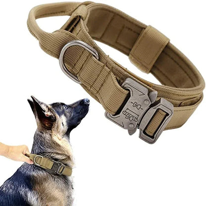 Strong Durable Tactical Dog Collar for Big Dogs