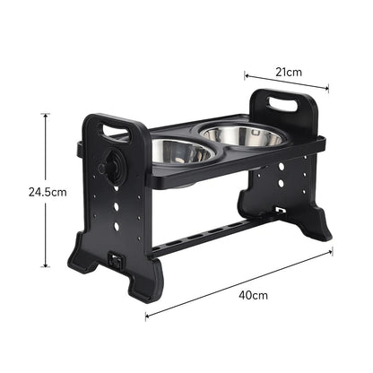 Elevated Dog Feeder with Two Stainless Steel Pet Bowls