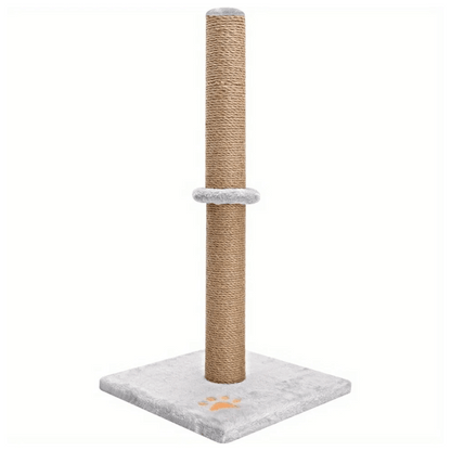 Soft Grey Cat Scratcher Tower