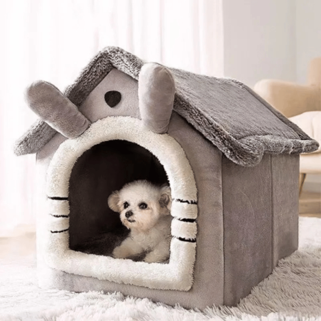 Cozy Pet Hideaway Bed for Cats and Small Dogs