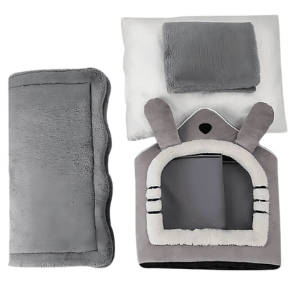 Cozy Pet Hideaway Bed for Cats and Small Dogs