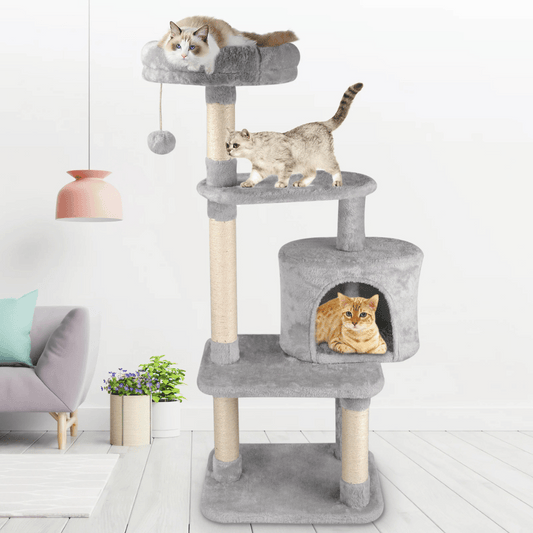 Cozy Cat Tower with Soft Condo and Scratching Post - LifyPet