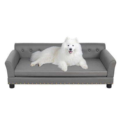 Plush Fake Leather Pet Couch Bed for Big Dogs - LifyPet