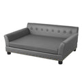 Plush Fake Leather Pet Couch Bed for Big Dogs