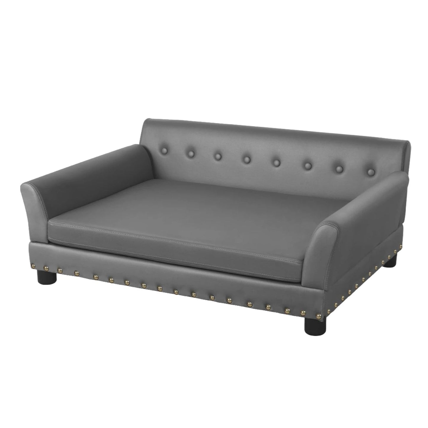 Plush Fake Leather Pet Couch Bed for Big Dogs