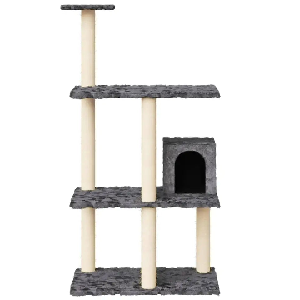 Tall Cat Tower with Soft Hideaway & Scratch Pads
