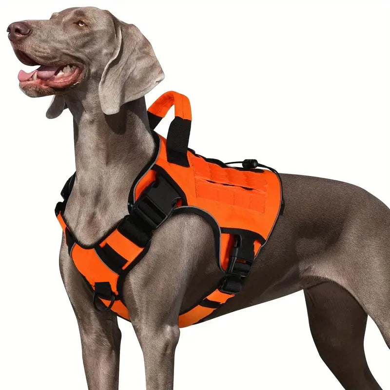 Durable Dog Vest Harness with Handle & Anti-Pull Clip