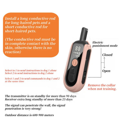 Rechargeable Dog Training Collar with Remote Control