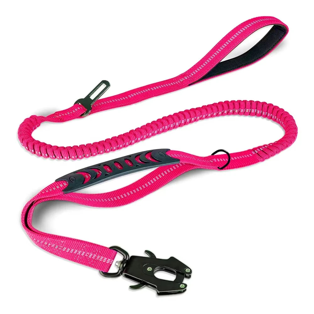 Strong Pet Leash and Seatbelt with Shock Absorbing Strap