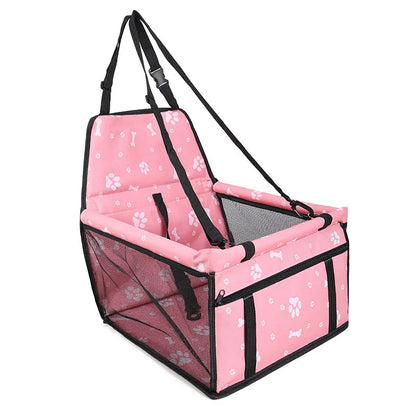 Secure Pet Car Carrier with Ventilated Mesh Panels