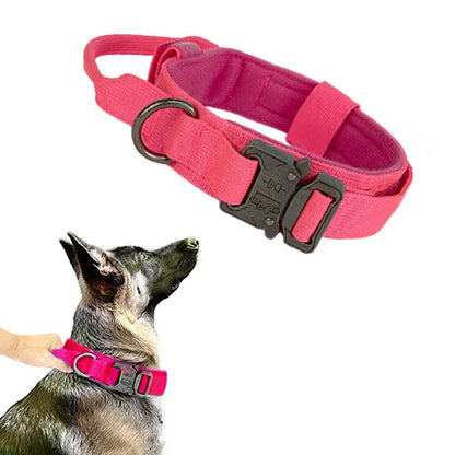 Strong Durable Tactical Dog Collar for Big Dogs
