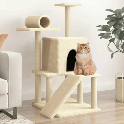 Cozy Cat Tower with Bed, Perches & Scratch Pads