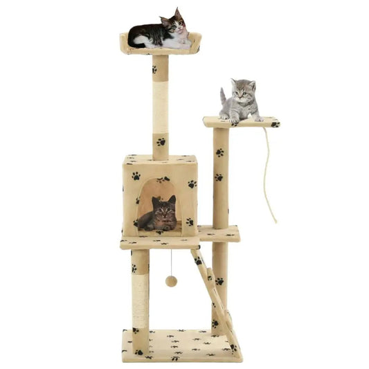 Cozy Cat Tower with Hideaway & Multiple Perches - LifyPet