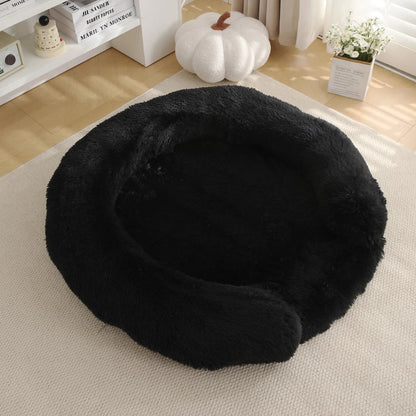 Comfy Orthopedic Dog Bed with Pillow for Calming Support