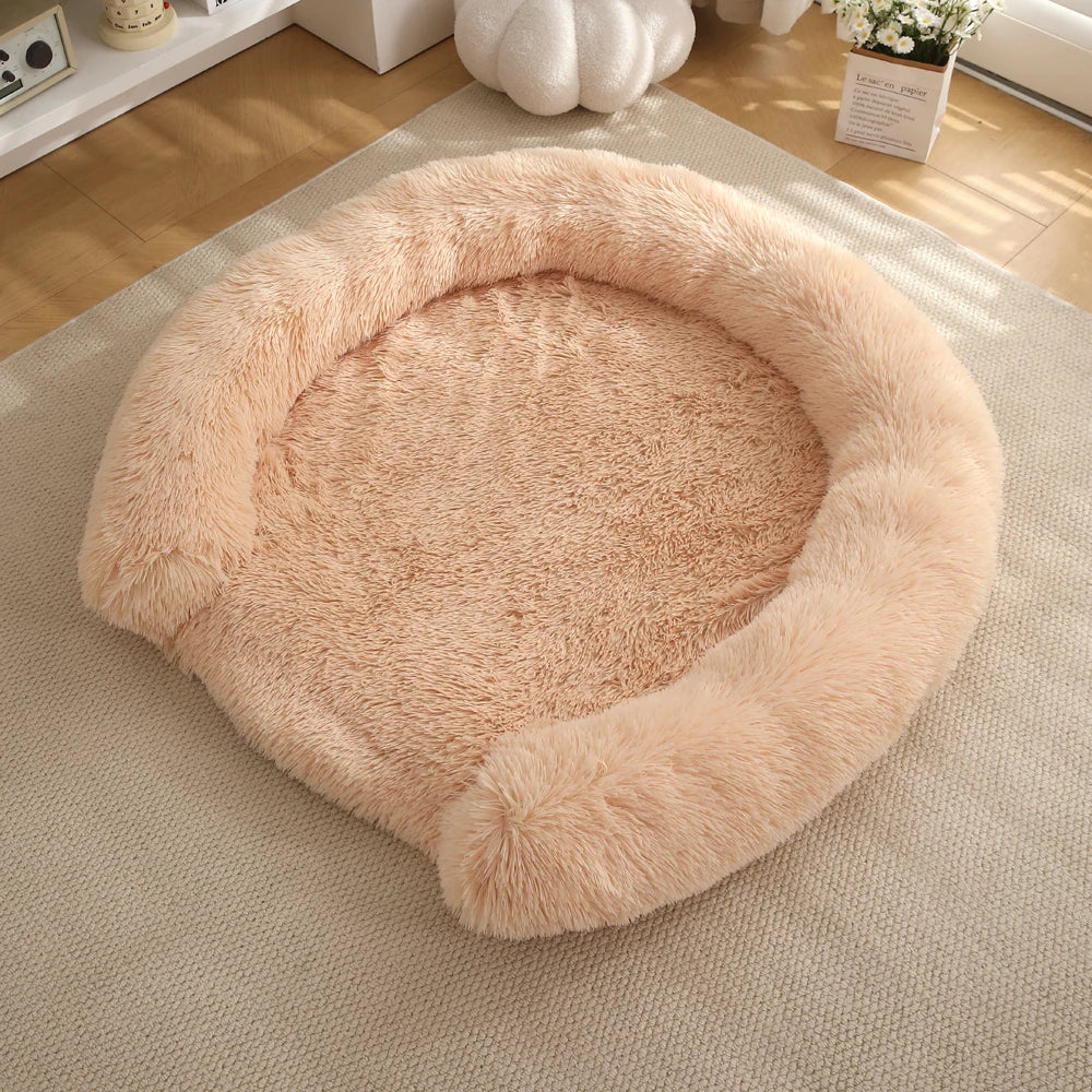 Comfy Orthopedic Dog Bed with Pillow for Calming Support