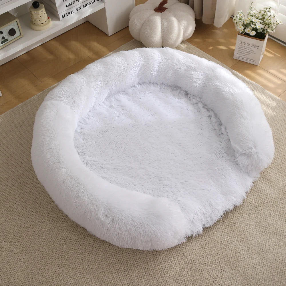 Comfy Orthopedic Dog Bed with Pillow for Calming Support