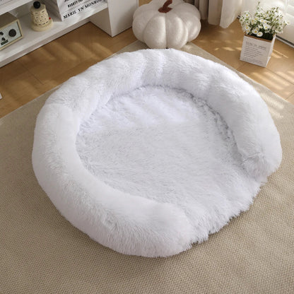 Comfy Orthopedic Dog Bed with Pillow for Calming Support