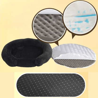 Comfy Orthopedic Dog Bed with Pillow for Calming Support