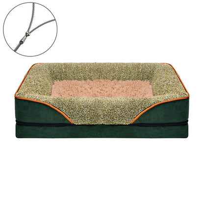 Plush Orthopedic Dog Bed with Easy Zip Cover
