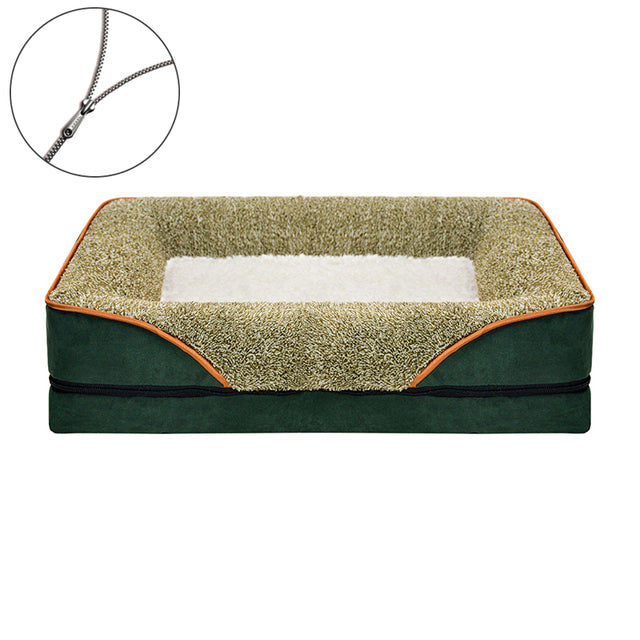 Plush Orthopedic Dog Bed with Easy Zip Cover