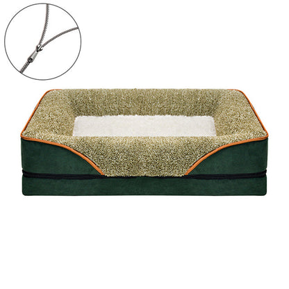 Plush Orthopedic Dog Bed with Easy Zip Cover