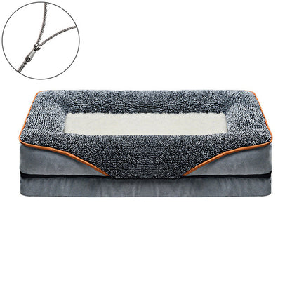 Plush Orthopedic Dog Bed with Easy Zip Cover
