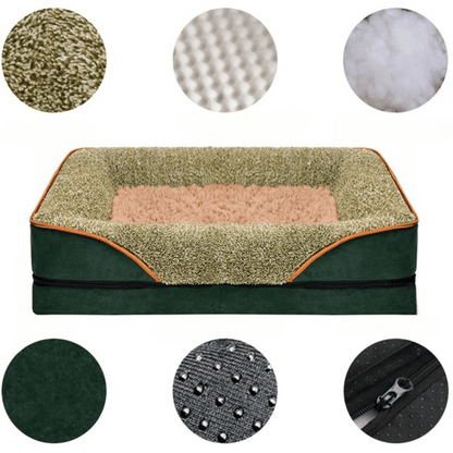 Plush Orthopedic Dog Bed with Easy Zip Cover