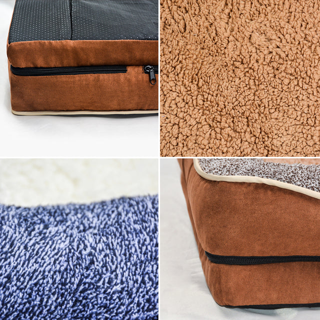 Plush Orthopedic Dog Bed with Easy Zip Cover