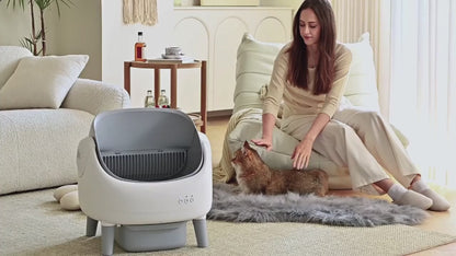 Automatic Self-Cleaning Cat Litter Box,  Open Top, App Control & Health Monitoring
