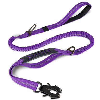 Strong Pet Leash and Seatbelt with Shock Absorbing Strap