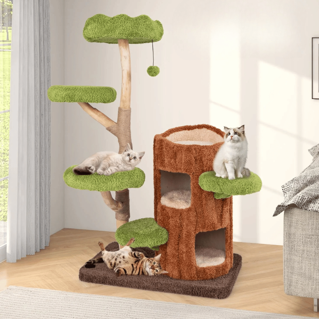 Tall Cat Climbing Tower with Multiple Perches & Beds - LifyPet