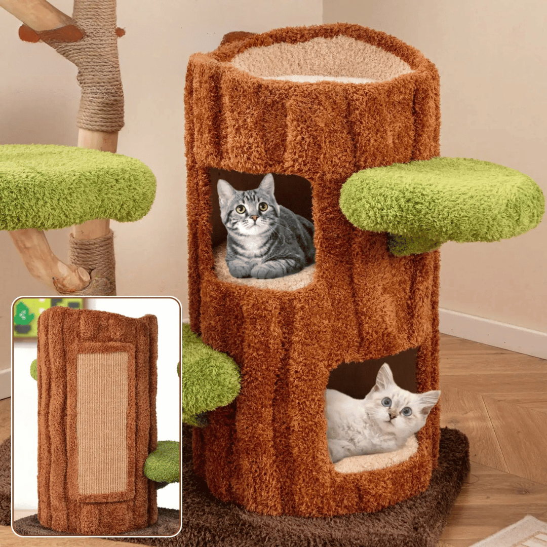 Tall Cat Climbing Tower with Multiple Perches & Beds