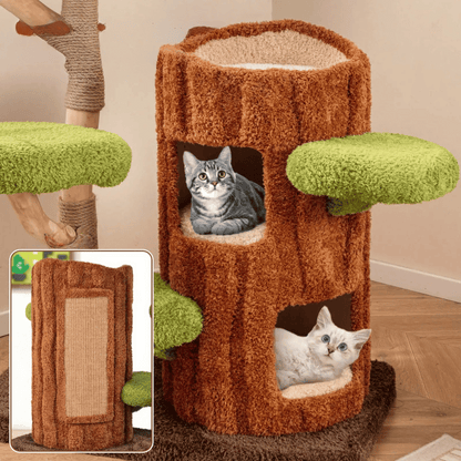 Tall Cat Climbing Tower with Multiple Perches & Beds