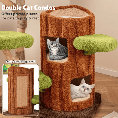 Tall Cat Climbing Tower with Multiple Perches & Beds